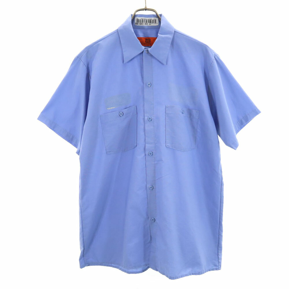 Rakuten - 古着 REED 半袖 ワークシャツ L ブルーパープル系 メンズ 【中古】 【PD】