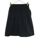 古着 MACKINTOSH PHILOSOPHY マッキントッシュフィロソフィー 三陽商会 ミディ丈 ギャザースカート 36 ブラック サイドジップ レディース 【中古】