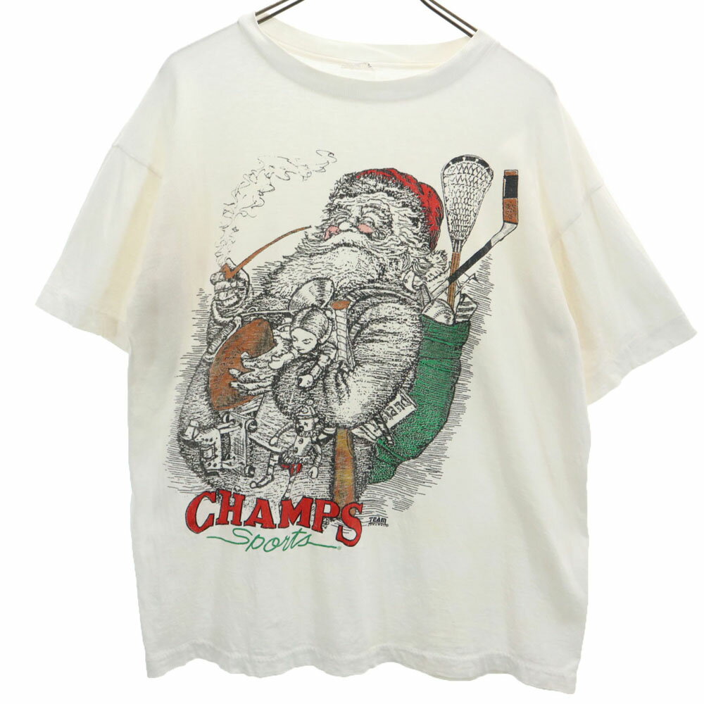 古着 Caribbean Dream カリビアンドリーム 90s オールド 半袖 シングルステッチ Tシャツ ホワイト CHAMPS SPORTS メンズ 【中古】 【PD】
