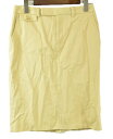 【中古】Ralph Lauren無地コットン膝丈スカート7 ベージュ★激安ラルフローレン 【161029】 古着【レディース】