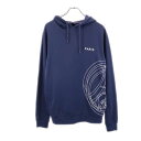 古着 PARIS SAINT GERMAIN パリ サンジェルマン 長袖 スウェットパーカー M ネイビー サッカー チームロゴ 裏起毛 レディース 【中古】