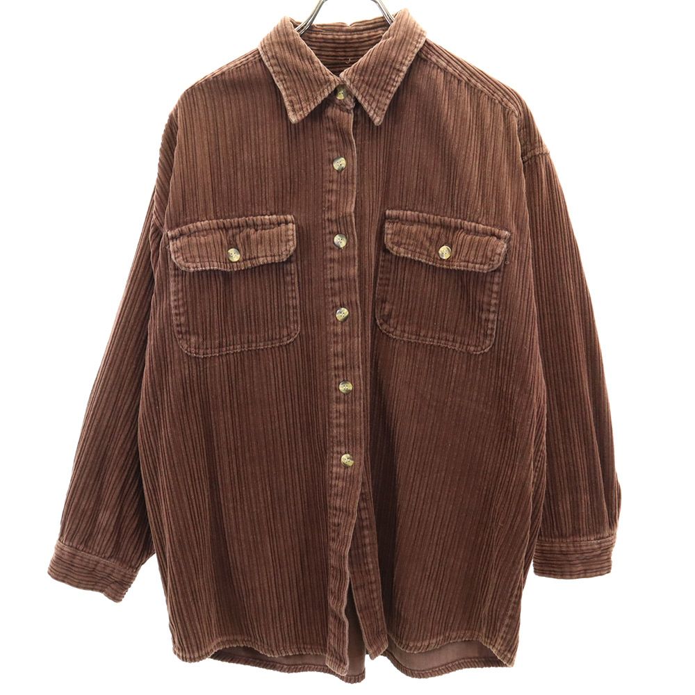 Rakuten - 古着 ルート66 ルート66 長袖 コーデュロイシャツ ブラウン系 レディース 【中古】 【PD】