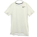 古着 ナイキ NIKE ロゴプリント トレーニング 半袖 ウェア S グレー Tシャツ スポーツ メンズ 【中古】