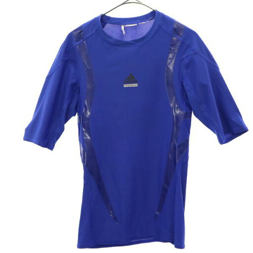 古着 アディダス adidas プリント トレーニング 半袖 ウェア ブルー×ネイビー Tシャツ スポーツ メンズ 【中古】 古着 アディダス adidas プリント トレーニング 半袖 ウェア ブルー×ネイビー Tシャツ スポーツ メンズ 【中古】