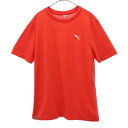 古着 プーマ PUMA ロゴ刺繍 トレーニング 半袖 ウェア L レッド Tシャツ スポーツ メンズ 【中古】