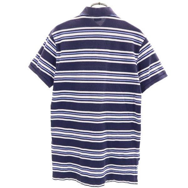 ポロバイラルフローレン 鹿の子 ボーダー柄 半袖 ポロシャツ S ネイビー系 Polo by...