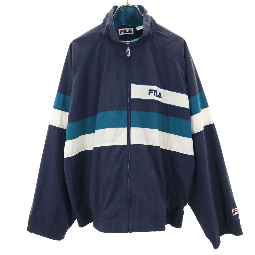 フィラ 90s オールド ナイロンジャケット L ネイビー FILA メンズ 【中古】 【240412】 【PD】