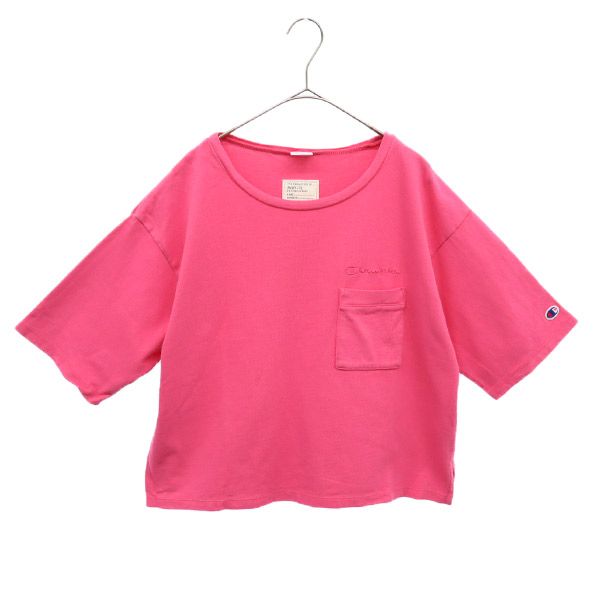 チャンピオン アバンリリー コラボ ワンポイントロゴ刺繍 半袖 Tシャツ F ピンク champion Avan Lily レディース 【中古】 【230624】