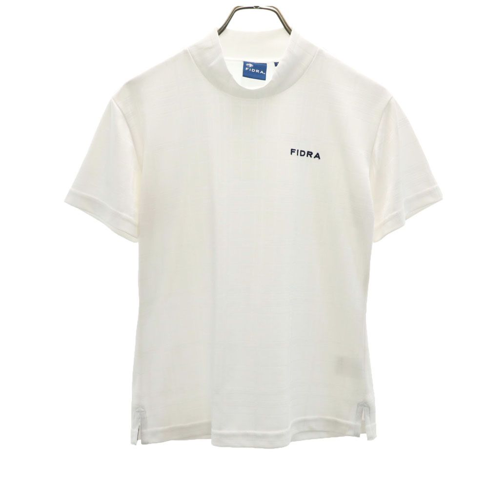 FIDRA - 古着 FIDRA フィドラ チェック柄 ゴルフ 半袖 ウェア L 白 レディース 【中古】 【PD】