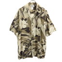 コレコレ 90s ハワイ製 オールド 半袖 オープンカラー アロハシャツ L ブラウン系 Kole Kole メンズ   メール便可