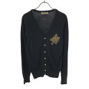 古着 ロデオクラウンズ Rodeo Crowns 長袖 Vネック カーディガン 1 ブラック レディース 【中古】(4)