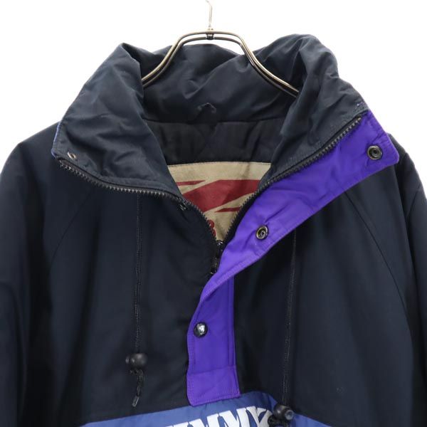 URBAN EXCURSION アノラック 中綿入り ジャケット 黒×紫 プルオーバー メンズ 【中古】 【221217】