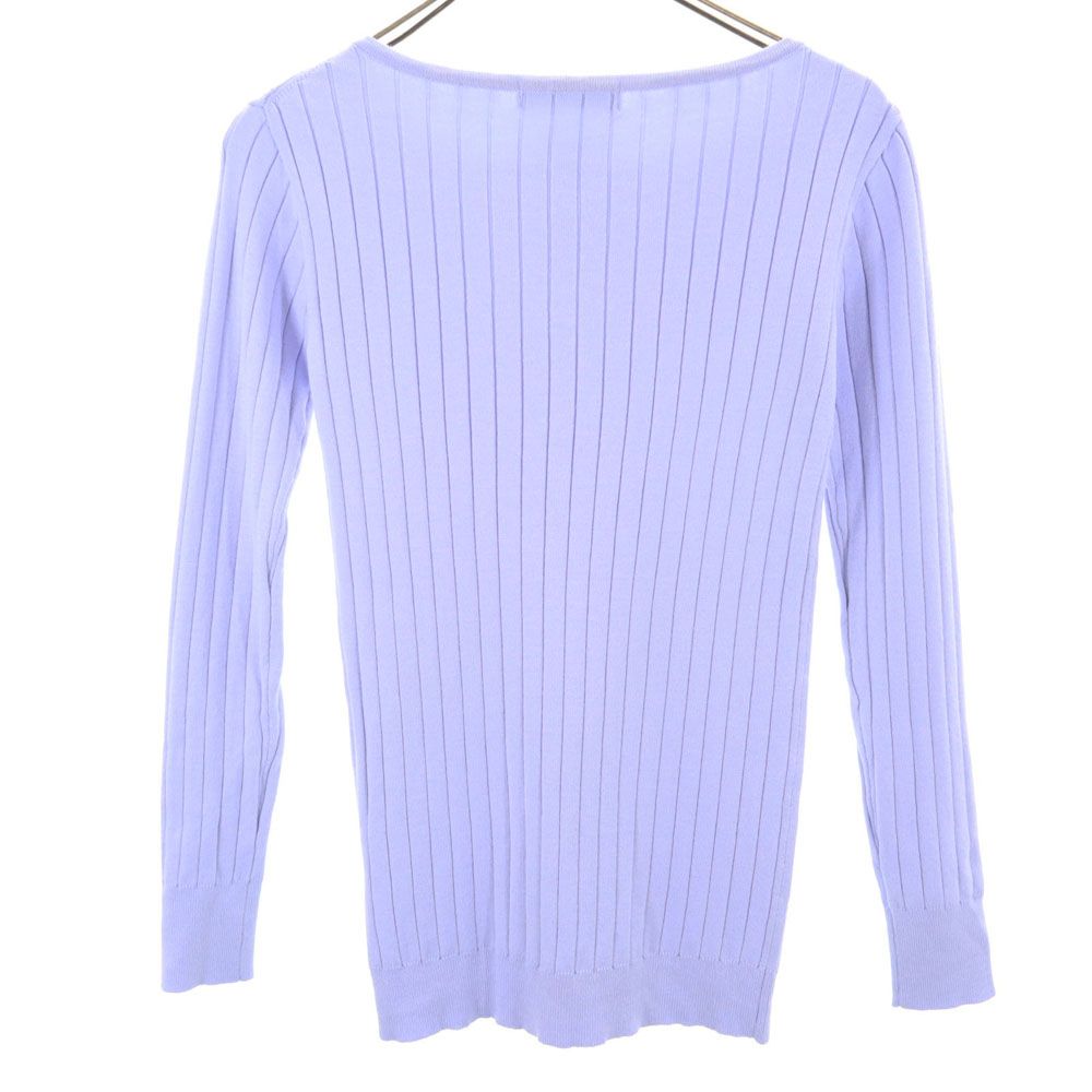 古着 nano universe ナノユニバース 長袖 スキッパーカラー セーター L パープル系 ニット レディース 【中古】 【PD】