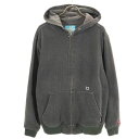 古着 BURTON バートン スノーボード 長袖 スウェット ジップパーカー S グレー×グリーン メンズ 【中古】 【PD】