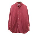 ラルフローレン 長袖 ボタンダウンシャツ M ボルドー RALPH LAUREN メンズ 【中古】 【240417】