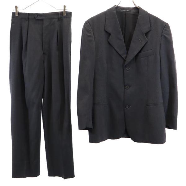 エンポリオアルマーニ イタリア製 ウール スーツ セットアップ 上下 48/46 グレー系 Emporio Armani テーラードジャケット メンズ 【中古】 【231005】