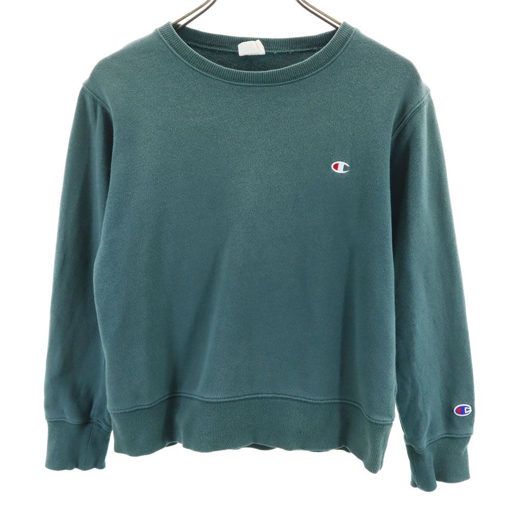 古着 チャンピオン Champion 長袖 スウェット トレーナー 150 グリーン キッズ 【中古】(4)