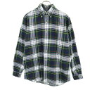 ラルフローレン チェック柄 長袖 ボタンダウンシャツ M グリーン RALPH LAUREN メンズ 【中古】 【240419】 メール便可