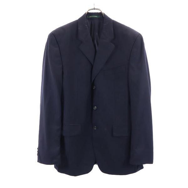古着 ポロユニバーシティ ラルフローレン Polo University Ralph Lauren カナダ製 カシミヤブレンド テーラードジャケット 38 ネイビー ブレザー メンズ 【中古】