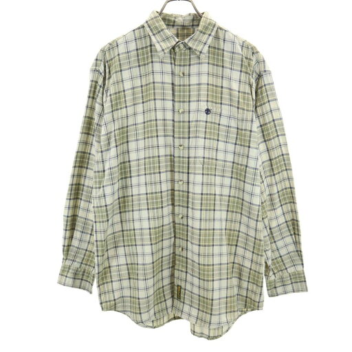 古着 Timberland ティンバーランド 長袖 チェックシャツ M ベージュ系 メンズ 【中古】 古着 Timberland ティンバーランド 長袖 チェックシャツ M ベージュ系 メンズ 【中古】