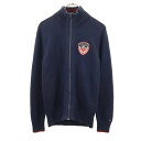 トミーヒルフィガー 長袖 コットン ニットジャケット M ネイビー系 TOMMY HILFIGER メンズ 【中古】 【240101】