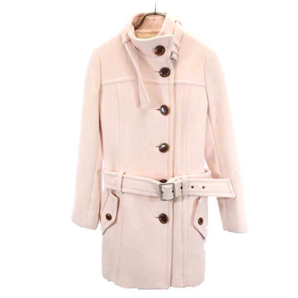 バーバリーブルーレーベル アンゴラブレンド スタンドカラー コート 38 ピンク BURBERRY BLUE LABEL 三陽商会 レディース 【中古】 【221120】のサムネイル