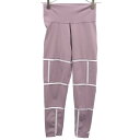 アディダス スポーツ ワンポイントロゴプリント レギンスパンツ OT パープル adidas トレーニングウェア スパッツ タイツ レディース 【中古】 【23...
