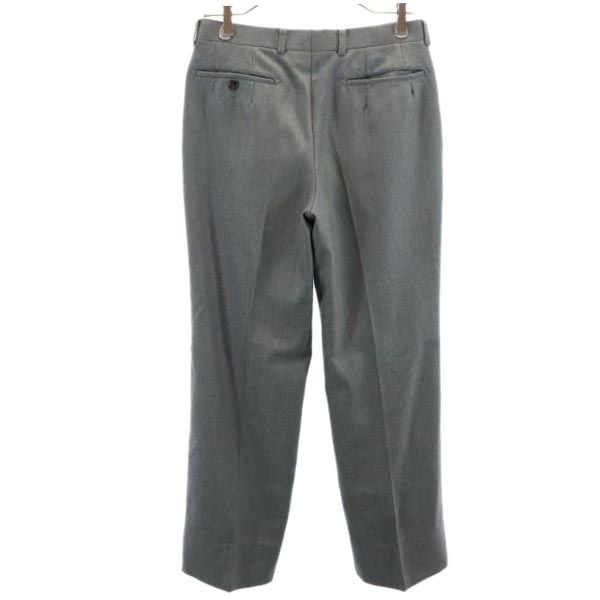 古着 LANVIN ランバン ウール スラックスパンツ 73 グレー系 ロゴ刺繍 メンズ 【中古】 【PD】