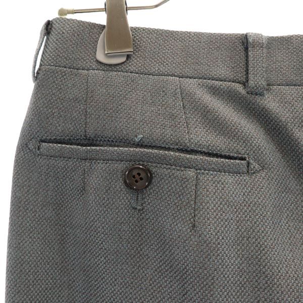 古着 LANVIN ランバン ウール スラックスパンツ 73 グレー系 ロゴ刺繍 メンズ 【中古】 【PD】