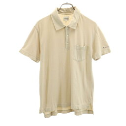 カルバンクラインジーンズ 半袖 ポロシャツ M ベージュ系 Calvin klein Jeans 鹿の子地 メンズ 【中古】 【240406】 メール便可