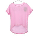 未使用 プーマ プリント トレーニングシャツ S ピンク PUMA 半袖 Tシャツ スポーツ ウォームアップ ロゴ レディース 【中古】 【230720】 メー...