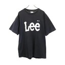 リー 90s オールド USA製 プリント 半袖 Tシャツ L ブラック系 Lee ロゴ メンズ 【中古】 【230726】 【PD】