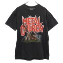 ヘインズ 90s オールド USA製 METAL CHURCH WORLD TOUR 1991-1992 半袖 Tシャツ L ブラック系 Hanes メタルチャ...