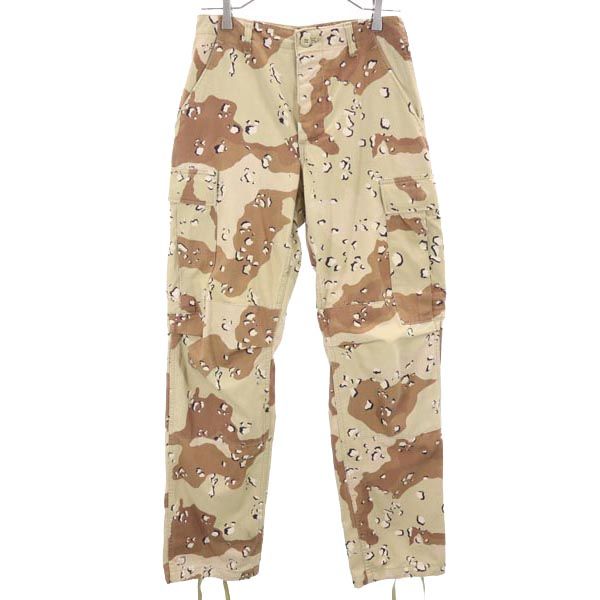 古着 US ARMY アメリカ軍 80s DLA チョコチップ ミリタリー カーゴパンツ XS ベージュ系 カモフラ メン..