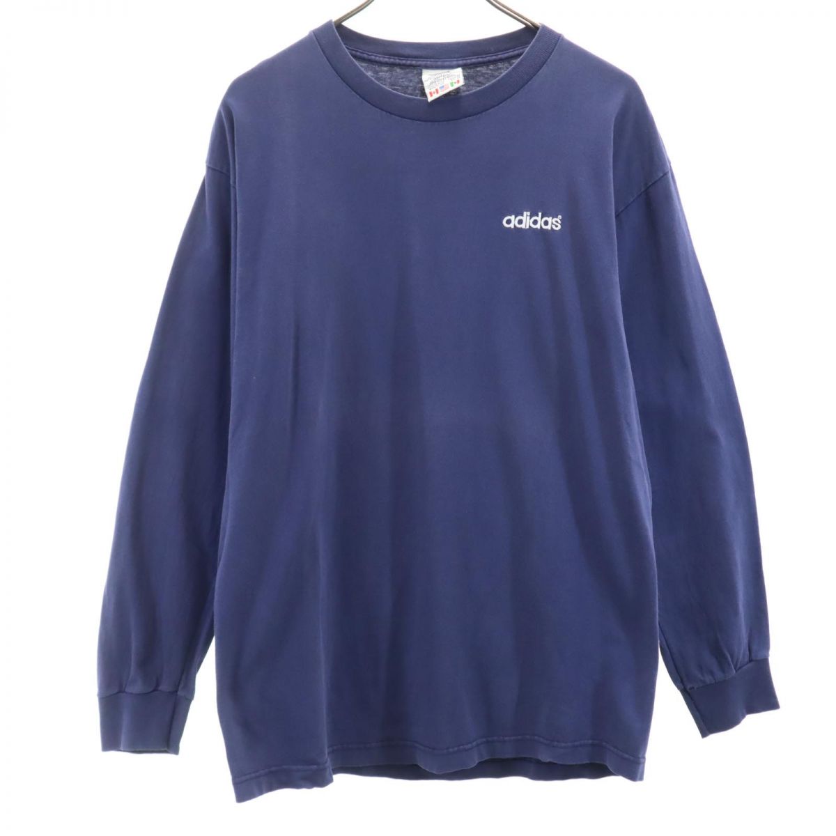 アディダス 90s USA製 オールド 長袖 シャツ M ネイビー adidas ロンT メンズ 【中古】 【240304】 【PD】