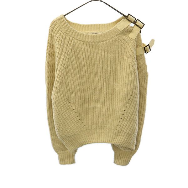 レディアゼル デザイン ニット F ホワイト REDYAZAL 長袖 セーター レディース 【中古】 【230118】