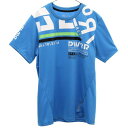 未使用 リーボック トレーニングウェア プリント 半袖Tシャツ M ブルー系 Reebok スポーツ レディース 【中古】 【230425】 メール便可