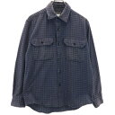 アニエスベーオム 日本製 長袖 チェックシャツ 2 ネイビー系 agnes b. homme メンズ  
