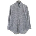 ラルフローレン チェック 半袖 ボタンダウンシャツ M ブラック系 RALPH LAUREN メンズ 【中古】 【240422】