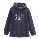 ギャップ ロゴプリント スウェットパーカー M 紺系 GAP 長袖 プルオーバー メンズ 【中古】 【230201】