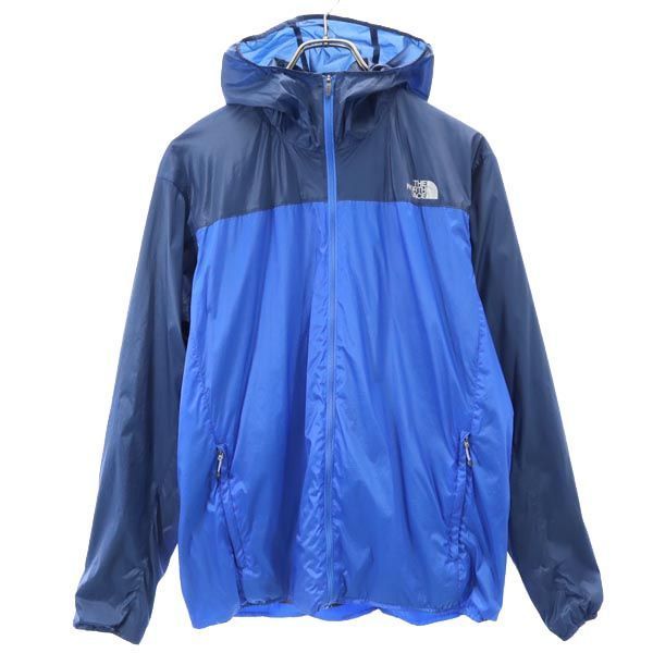 Rakuten - ノースフェイス フード付き ナイロンジャケット L 青×紺 THE NORTH FACE NP71355 アウトドア コンパクト ウィンドシェル メンズ 【中古】 【230310】