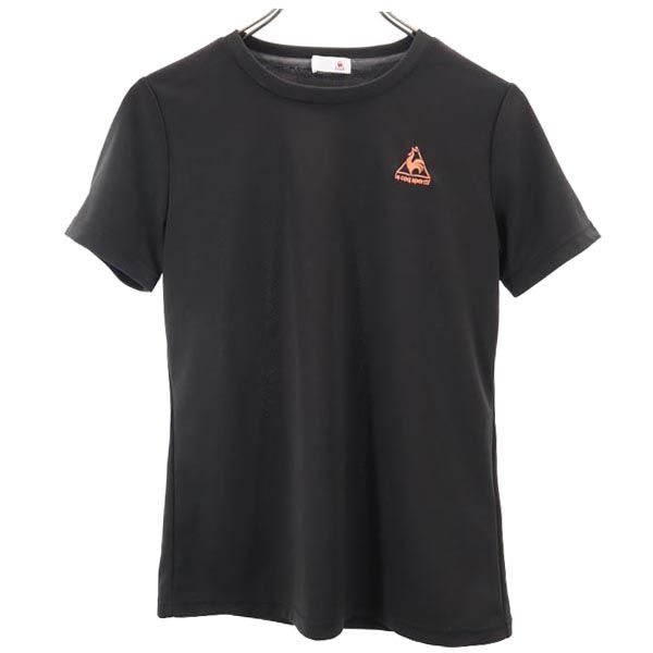 ルコックスポルティフ 半袖Tシャツ M ブラック le coq sportif スポーツウェア メッシュ ロゴ刺繍 レディース 【中古】 【230728】 メール便可