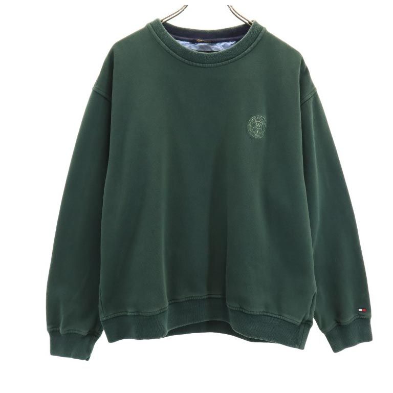 トミーヒルフィガー ゴルフ 長袖 トレーナー L グリーン TOMMY HILFIGER 裏起毛 スウェット メンズ 【中古】 【240105】 【PD】