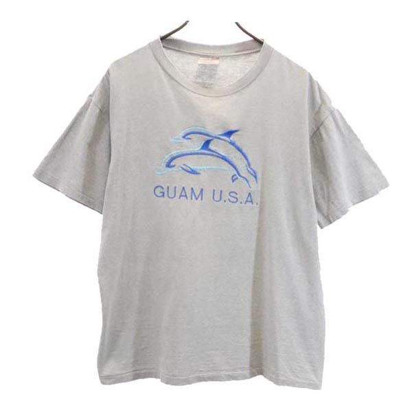 オニータ 90s オールド USA製 半袖 Tシャツ L グレー系 ONEITA イルカ メンズ 【中古】 【230728】 メール便可