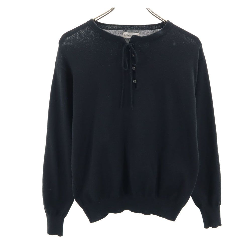 ビュルデサボン 長袖 セーター F ブラック bulle de savon スプリングニット レディース 【中古】 【240423】 メール便可