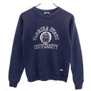 リー USA製 プリント スウェット L ネイビー Lee トレーナー 裏起毛 キッズ 【中古】 【231030】 【PD】