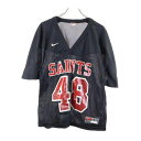 ナイキ USA製 アメリカンフットボール 背番号48 ウェア L ブラック NIKE SAINTS アメフト メンズ 【中古】 【230701】