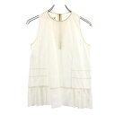 マルニ イタリア製 ノースリーブ カットソー 38 ホワイト系 MARNI バックジップ レディース 【中古】 【230701】 メール便可(4)