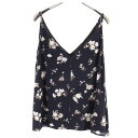 ゴールデングースデラックスブランド シルク 花柄 キャミソール M ブラック系 GOLDEN GOOSE DELUXE BRAND サイドジップ レディース 【中古】 【230701】 メール便可(4)