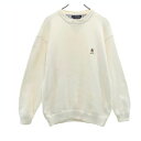 古着 TOMMY HILFIGER トミーヒルフィガー 90s オールド フラッグタグ 長袖 コットン セーター L ホワイト系 ニット メンズ 【中古】 【PD】(4)